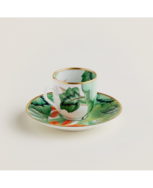 passifolia set of 2 coffee cups and saucer - hermes